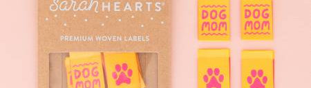 Dog Mom Woven Labels - Happy Little Quilt Shop
