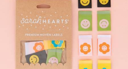 Smiley Multipack Woven Labels - Happy Little Quilt Shop