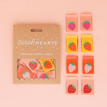 Strawberry Multipack Woven Labels - Happy Little Quilt Shop