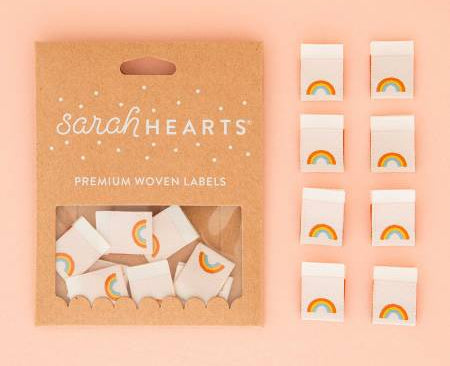 Mini Rainbow Woven Labels - Happy Little Quilt Shop