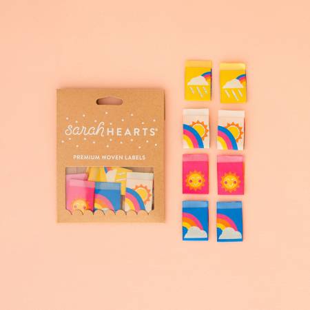 Sun and Rainbow Multipack Woven Labels - Happy Little Quilt Shop
