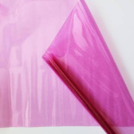 Vinyl Transparent 12G Hot Pink Glitter - Happy Little Quilt Shop