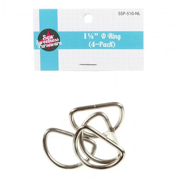 1-1/4in D-Ring, 4-Pack - Happy Little Quilt Shop