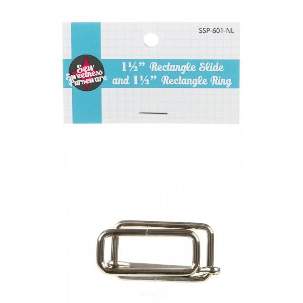 1-1/2in Rectangle Slider & 1-1/2in Rectangle Ring - Happy Little Quilt Shop