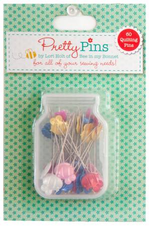 Pretty Pins Lori Holt - Quilting Pins Box Of 60 - Happy Little Quilt Shop
