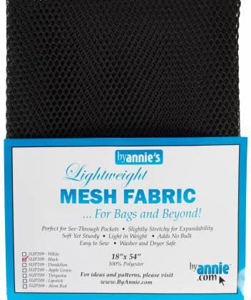 Mesh Lite Weight Black 18in x 54in - Happy Little Quilt Shop
