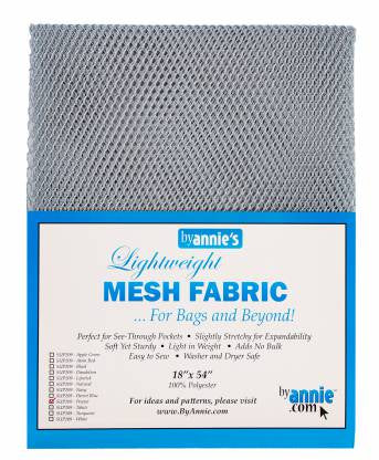 Lightweight Mesh Fabric Pewter 18x54in - Happy Little Quilt Shop