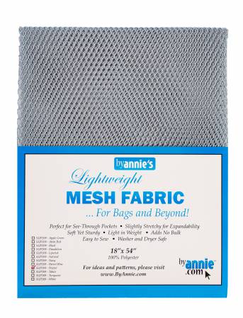 Lightweight Mesh Fabric Pewter 18x54in - Happy Little Quilt Shop