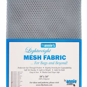 Lightweight Mesh Fabric Pewter 18x54in - Happy Little Quilt Shop