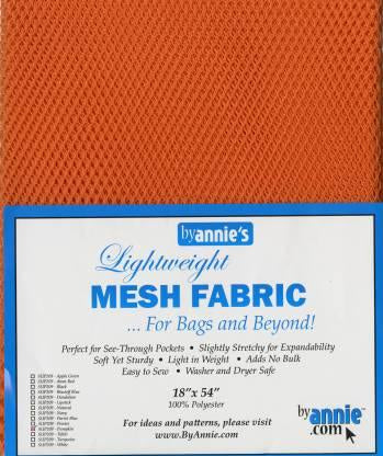 Lightweight Mesh Fabric - Pumpkin - 18x54in - Happy Little Quilt Shop