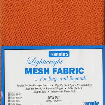 Lightweight Mesh Fabric - Pumpkin - 18x54in - Happy Little Quilt Shop