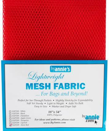 Mesh Lite Weight Atomic Red 18in x 54in - Happy Little Quilt Shop
