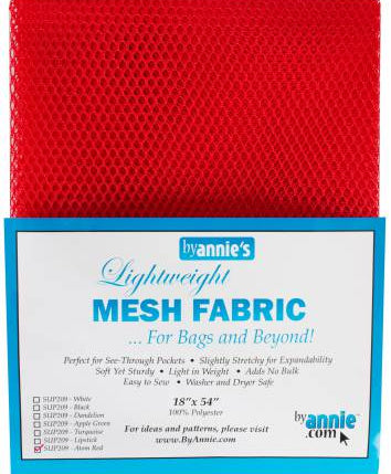 Mesh Lite Weight Atomic Red 18in x 54in - Happy Little Quilt Shop