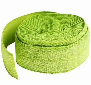 Fold-over Elastic 3/4in x 2yd Apple Green - Happy Little Quilt Shop