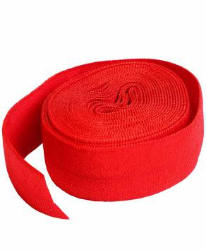Fold-over Elastic 3/4in x 2yd Atom Red - Happy Little Quilt Shop