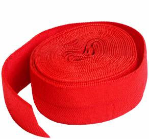 Fold-over Elastic 3/4in x 2yd Atom Red - Happy Little Quilt Shop