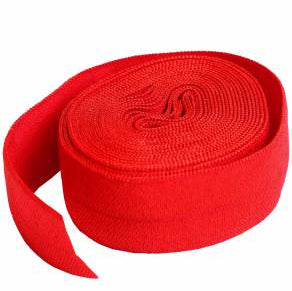 Fold-over Elastic 3/4in x 2yd Atom Red - Happy Little Quilt Shop