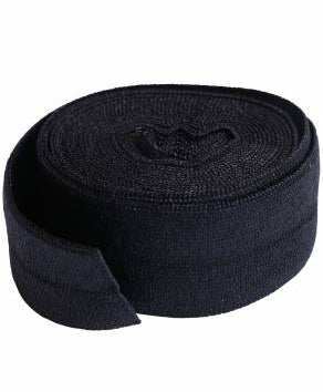 Fold-over Elastic 3/4in x 2yd Black - Happy Little Quilt Shop