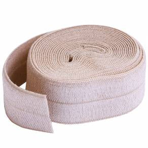 Fold-over Elastic 3/4in x 2yd Natural - Happy Little Quilt Shop