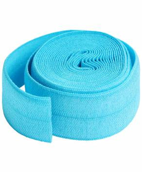 Fold-over Elastic 3/4in x 2yd Parrot Blue - Happy Little Quilt Shop