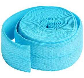 Fold-over Elastic 3/4in x 2yd Parrot Blue - Happy Little Quilt Shop