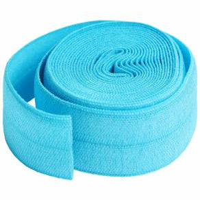 Fold-over Elastic 3/4in x 2yd Parrot Blue - Happy Little Quilt Shop