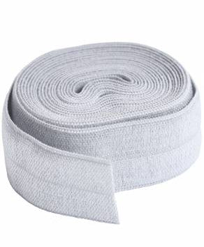 Fold-over Elastic 3/4in x 2yd Pewter - Happy Little Quilt Shop