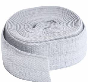 Fold-over Elastic 3/4in x 2yd Pewter - Happy Little Quilt Shop