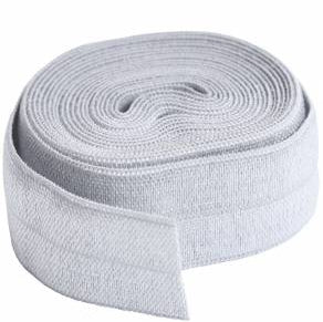 Fold-over Elastic 3/4in x 2yd Pewter - Happy Little Quilt Shop