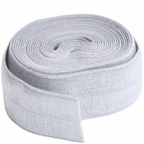 Fold-over Elastic 3/4in x 2yd Pewter - Happy Little Quilt Shop