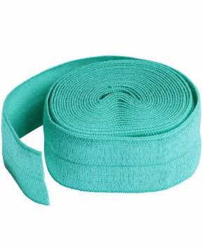 Fold-over Elastic 3/4in x 2yd Turquoise - Happy Little Quilt Shop