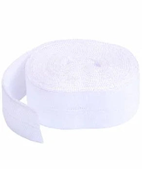Fold-over Elastic 3/4in x 2yd White - Happy Little Quilt Shop