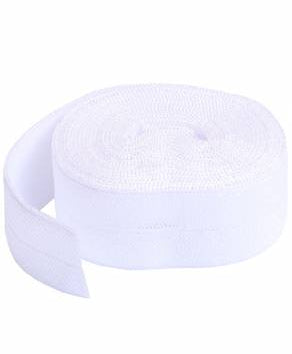 Fold-over Elastic 3/4in x 2yd White - Happy Little Quilt Shop