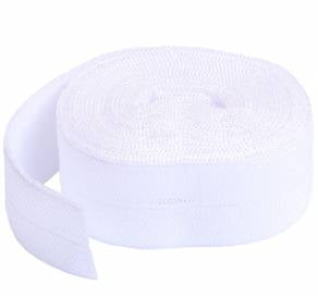 Fold-over Elastic 3/4in x 2yd White - Happy Little Quilt Shop