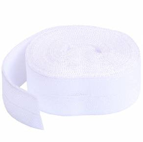 Fold-over Elastic 3/4in x 2yd White - Happy Little Quilt Shop
