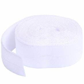 Fold-over Elastic 3/4in x 2yd White - Happy Little Quilt Shop