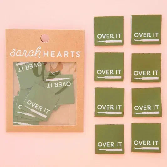 Sarah Hearts Over It Label - Happy Little Quilt Shop