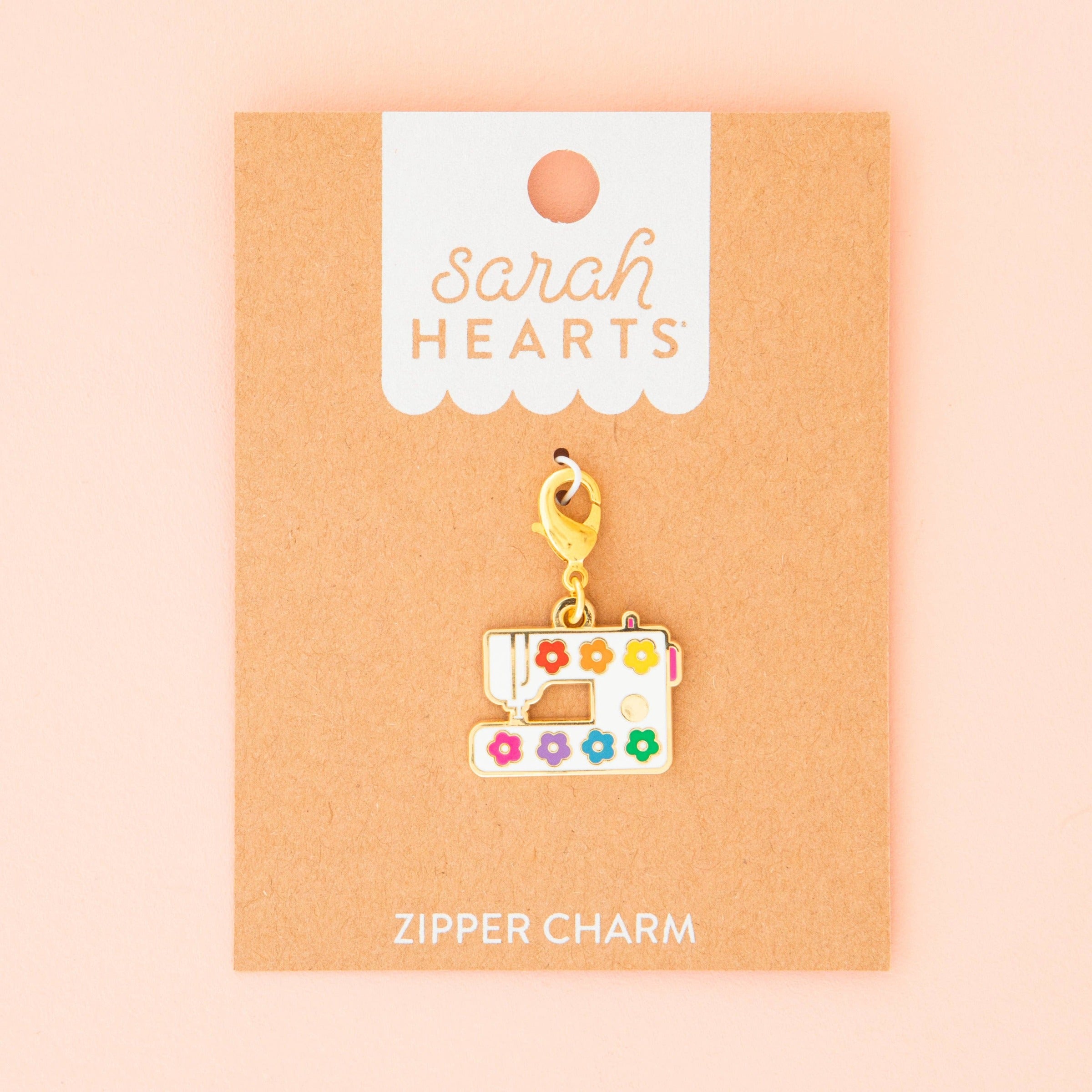 Sarah Hearts Zipper Charm - Sewing Machine - Happy Little Quilt Shop