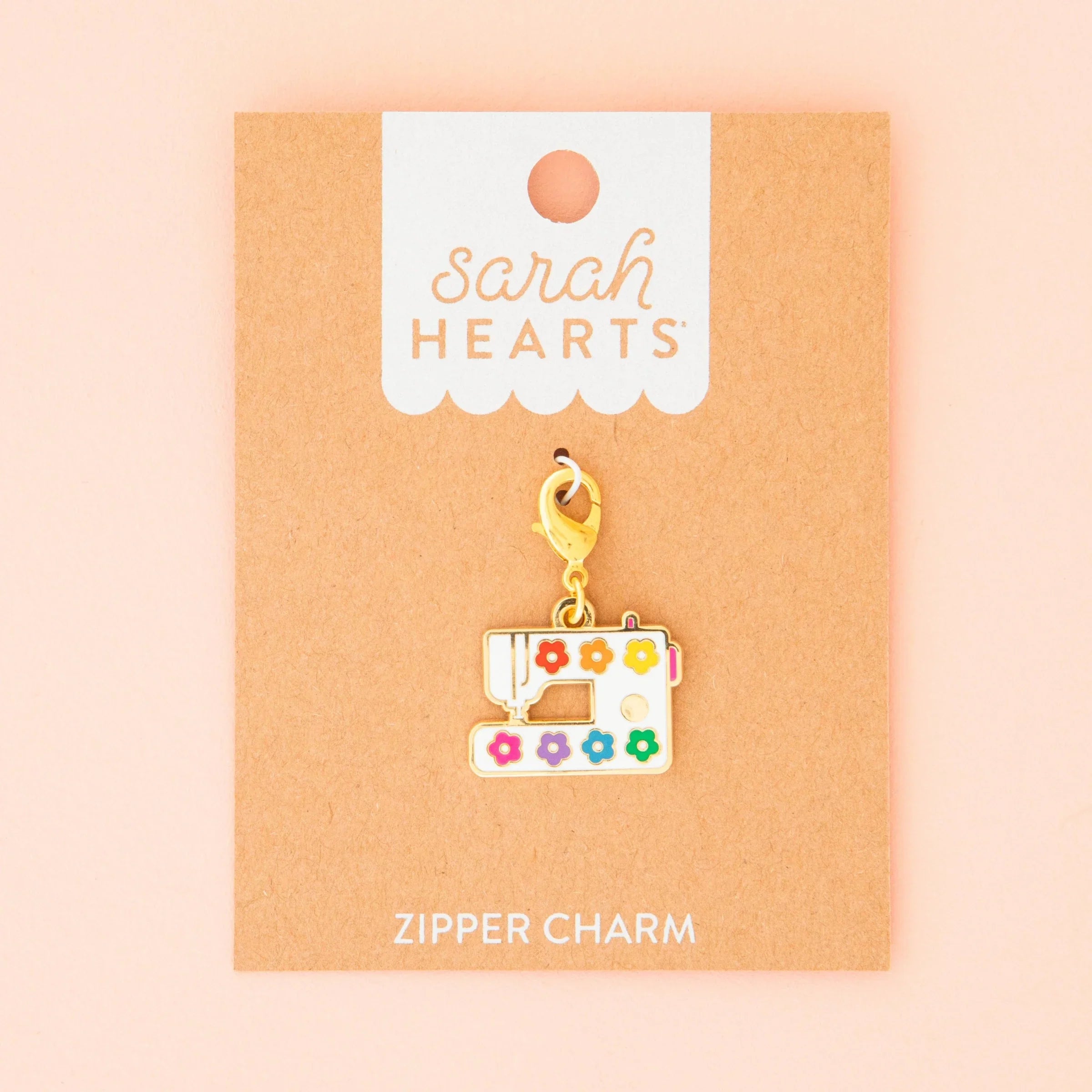 Sarah Hearts Zipper Charm - Sewing Machine - Happy Little Quilt Shop