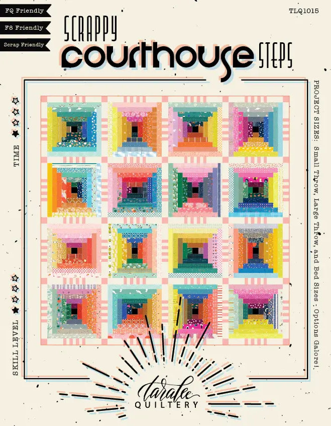 Scrappy Courthouse Steps Quilt Pattern by Taralee Quiltery - Happy Little Quilt Shop
