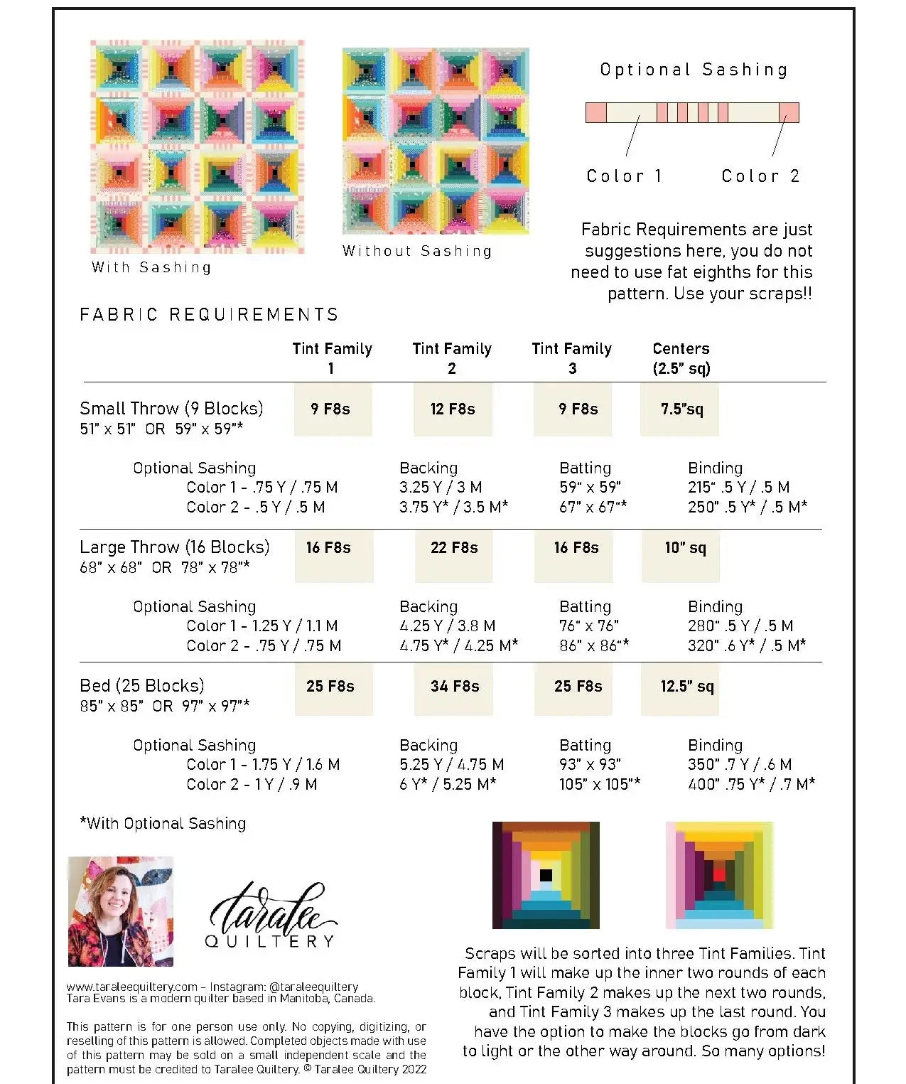 Scrappy Courthouse Steps Quilt Pattern by Taralee Quiltery - Happy Little Quilt Shop