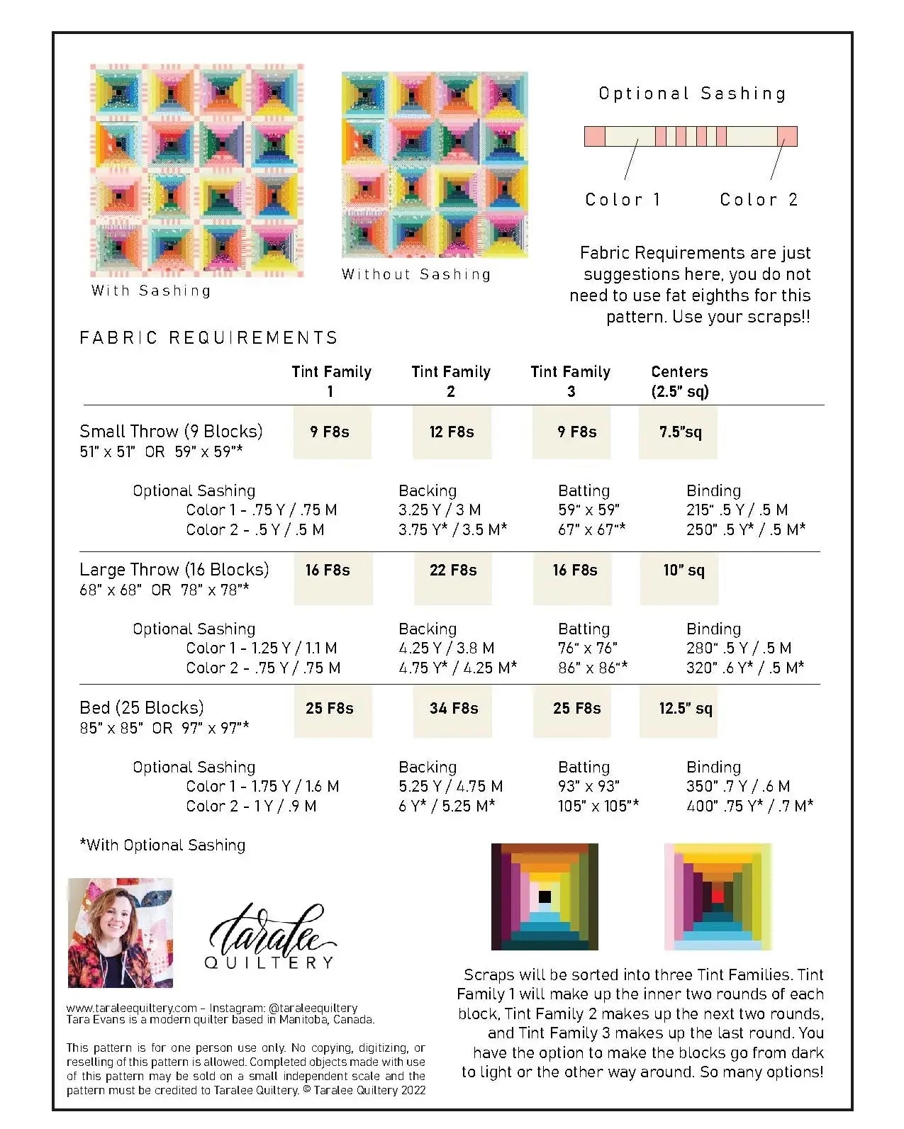 Scrappy Courthouse Steps Quilt Pattern by Taralee Quiltery - Happy Little Quilt Shop