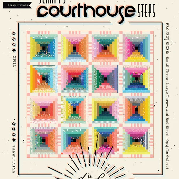 Scrappy Courthouse Steps Quilt Pattern by Taralee Quiltery - Happy Little Quilt Shop