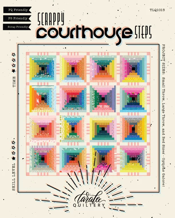 Scrappy Courthouse Steps Quilt Pattern by Taralee Quiltery - Happy Little Quilt Shop