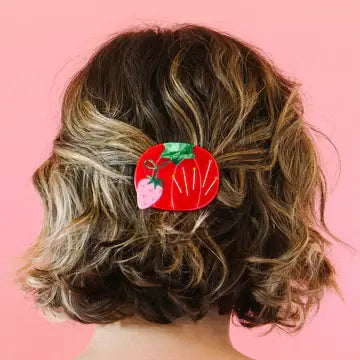 Tomato Pincushion Hair Clip - Happy Little Quilt Shop