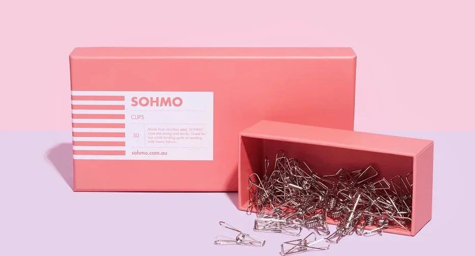 SOHMO 50 Clips stainless steel rust proof - Happy Little Quilt Shop