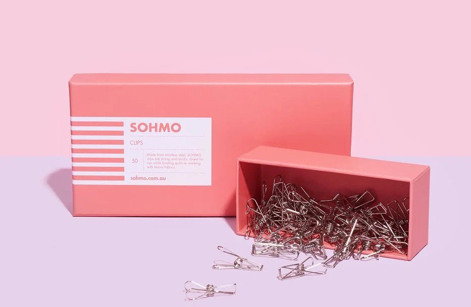 SOHMO 50 Clips stainless steel rust proof - Happy Little Quilt Shop