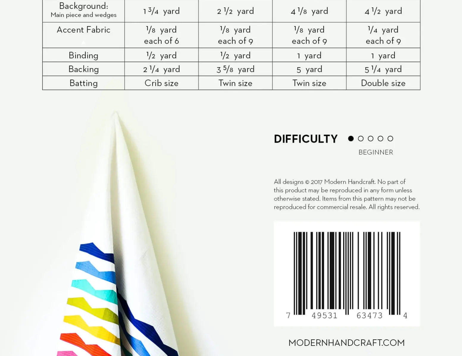 Stack Quilt Pattern by Modern Handcraft - Happy Little Quilt Shop