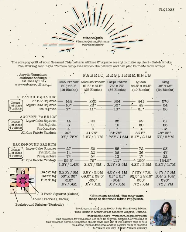 Stara Quilt Pattern by Taralee Quiltery - Happy Little Quilt Shop