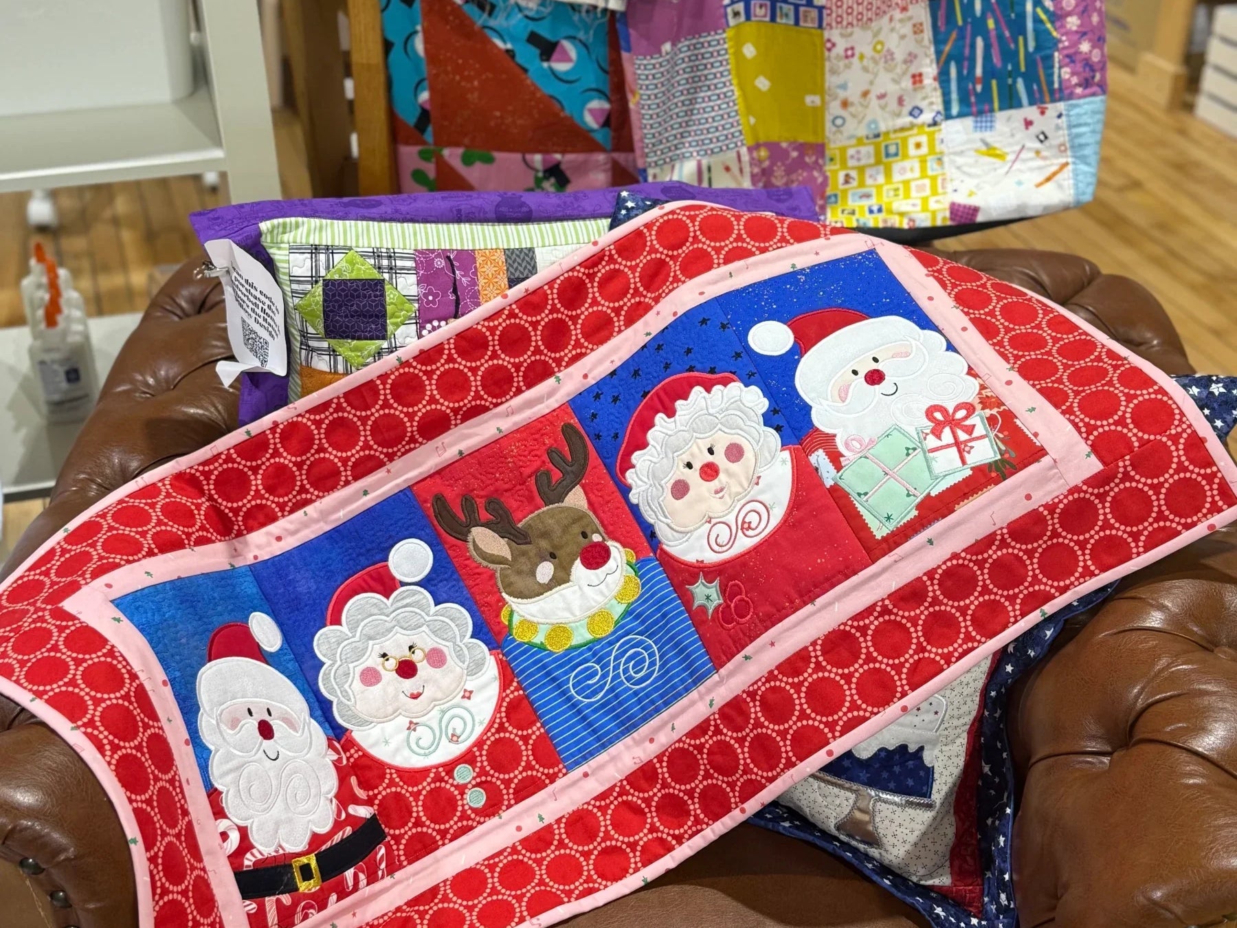 Sweet Pea Machine Embroidery Mr & Mrs Claus Table Runner Kit - Happy Little Quilt Shop